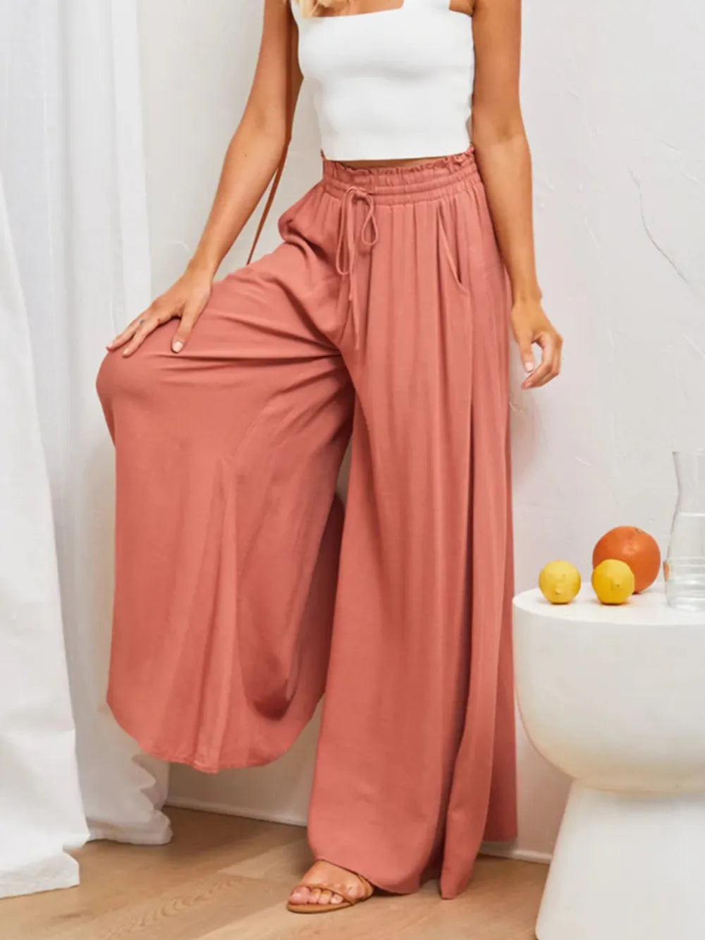 High Waist Wide Leg Pants – Trendsi | ClozArt