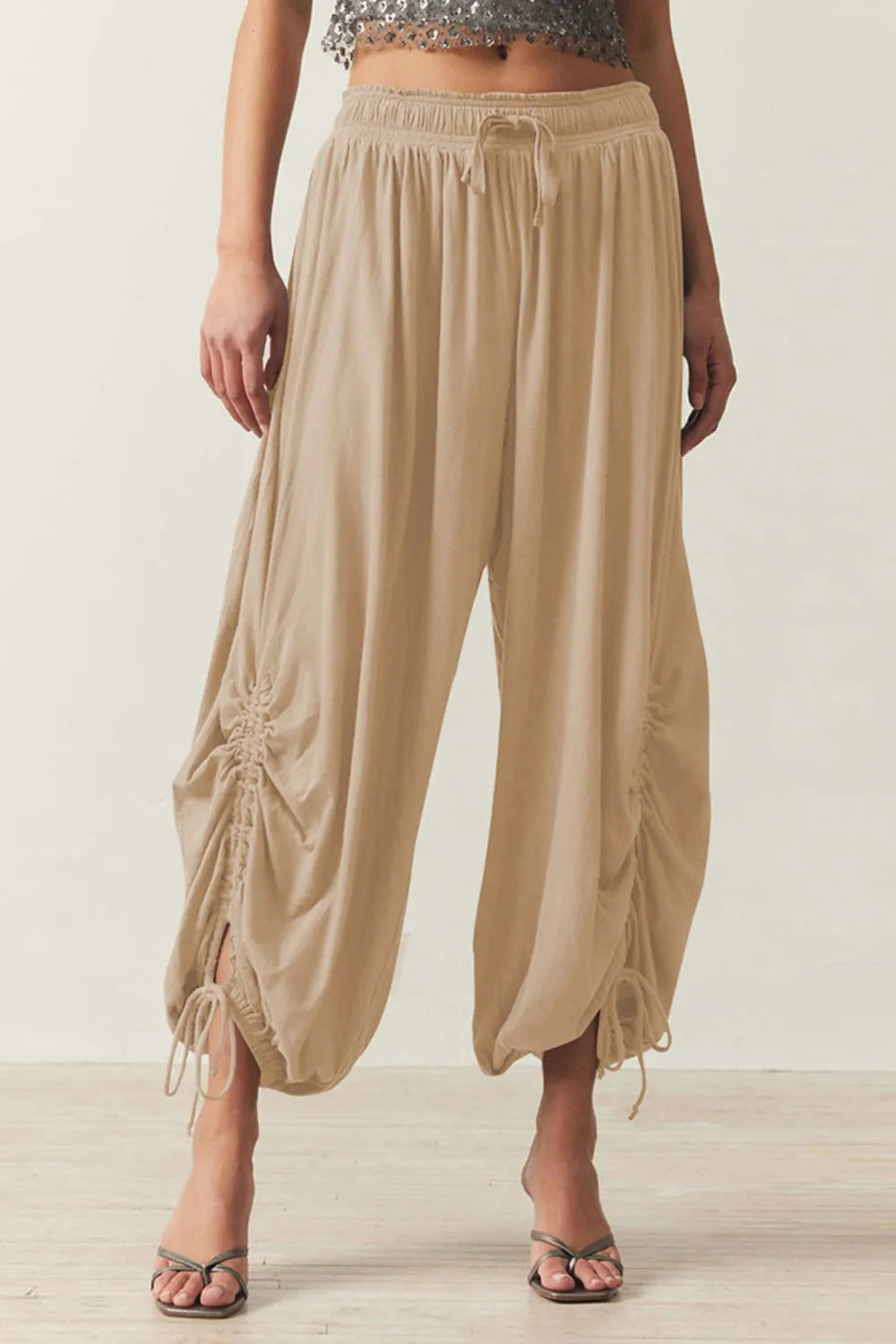 Drawstring Ruched Pants – Trendsi | ClozArt