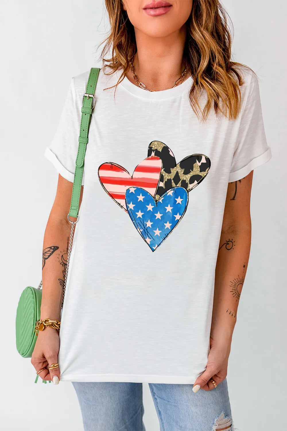 Heart Round Neck Short Sleeve T-Shirt – Trendsi | ClozArt