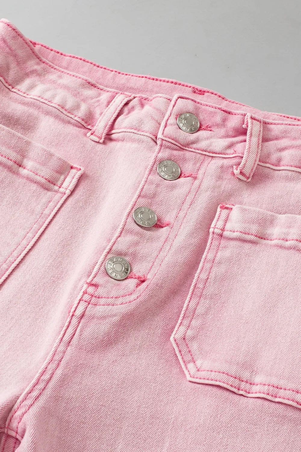 Raw Hem Button-Fly Jeans with Pockets – Trendsi | ClozArt