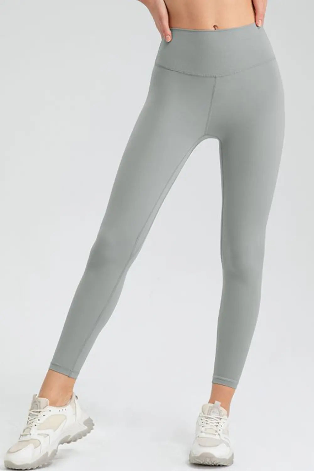 Wide Waistband Slim Fit Active Leggings – Trendsi | ClozArt