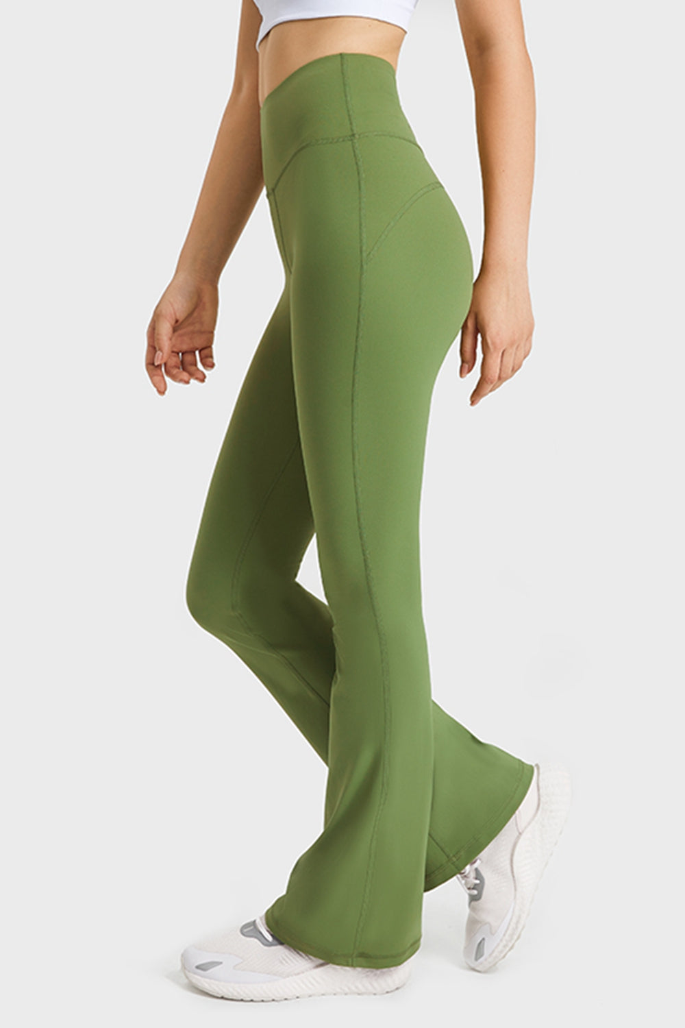 Millennia Elastic Waist Flare Yoga Pants – Trendsi | ClozArt