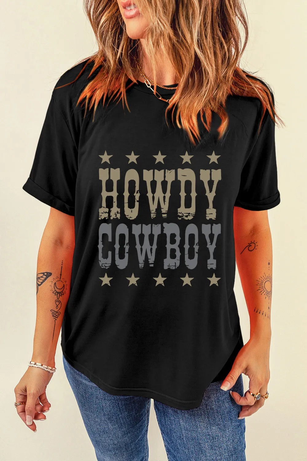 Letter Graphic Round Neck Short Sleeve T-Shirt – Trendsi | ClozArt