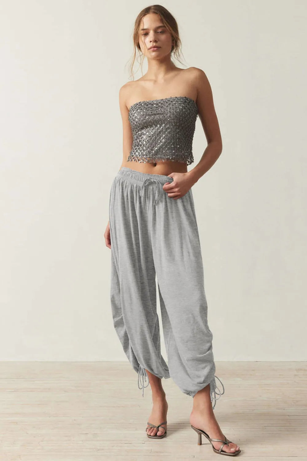 Drawstring Ruched Pants – Trendsi | ClozArt