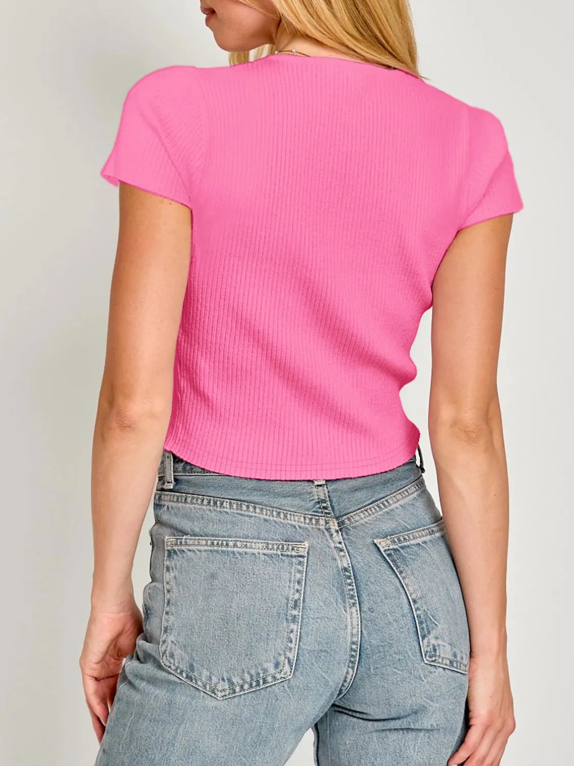 Bow Round Neck Short Sleeve T-Shirt – Trendsi | ClozArt