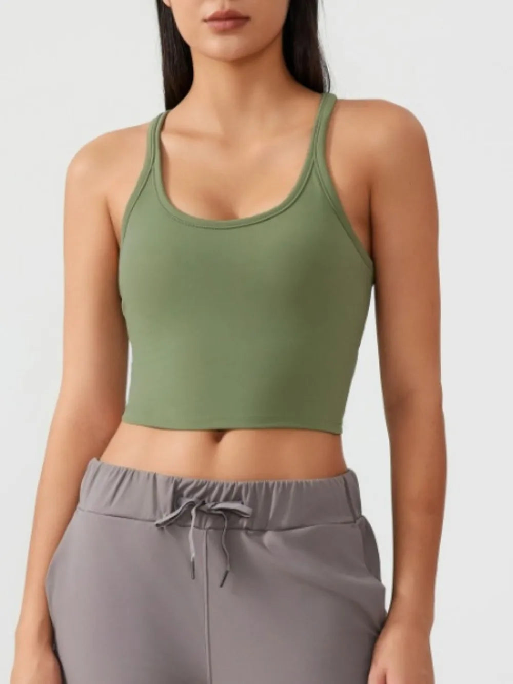 Millennia Scoop Neck Active Tank with Detachable Chest Pads – Trendsi | ClozArt