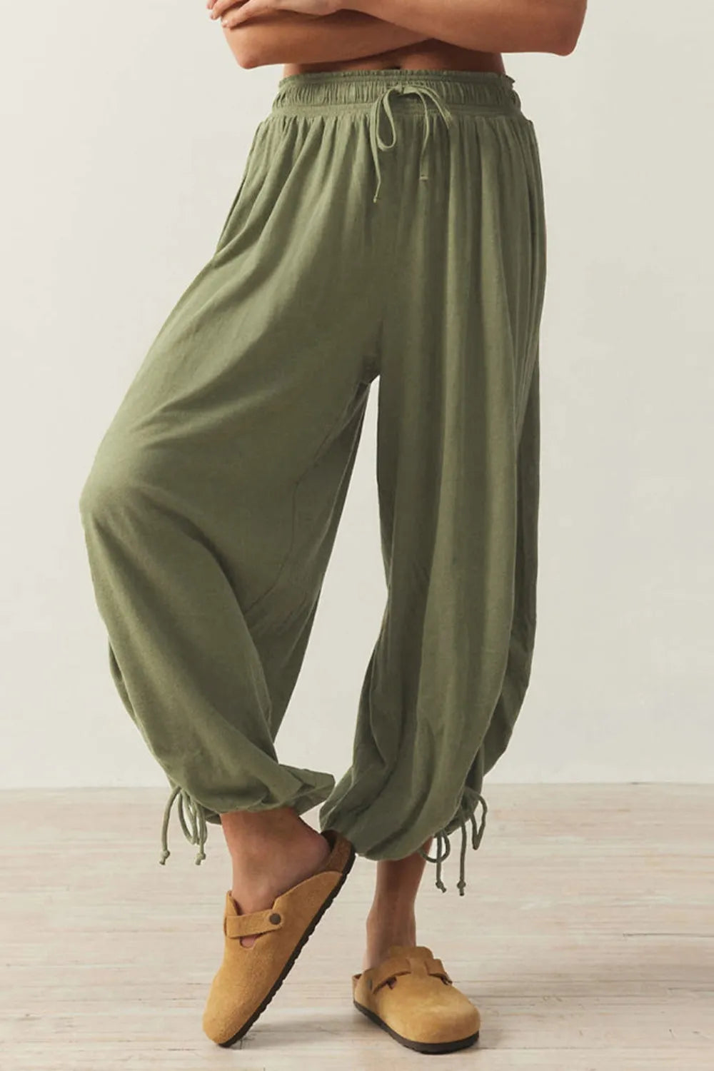 Drawstring Ruched Pants – Trendsi | ClozArt