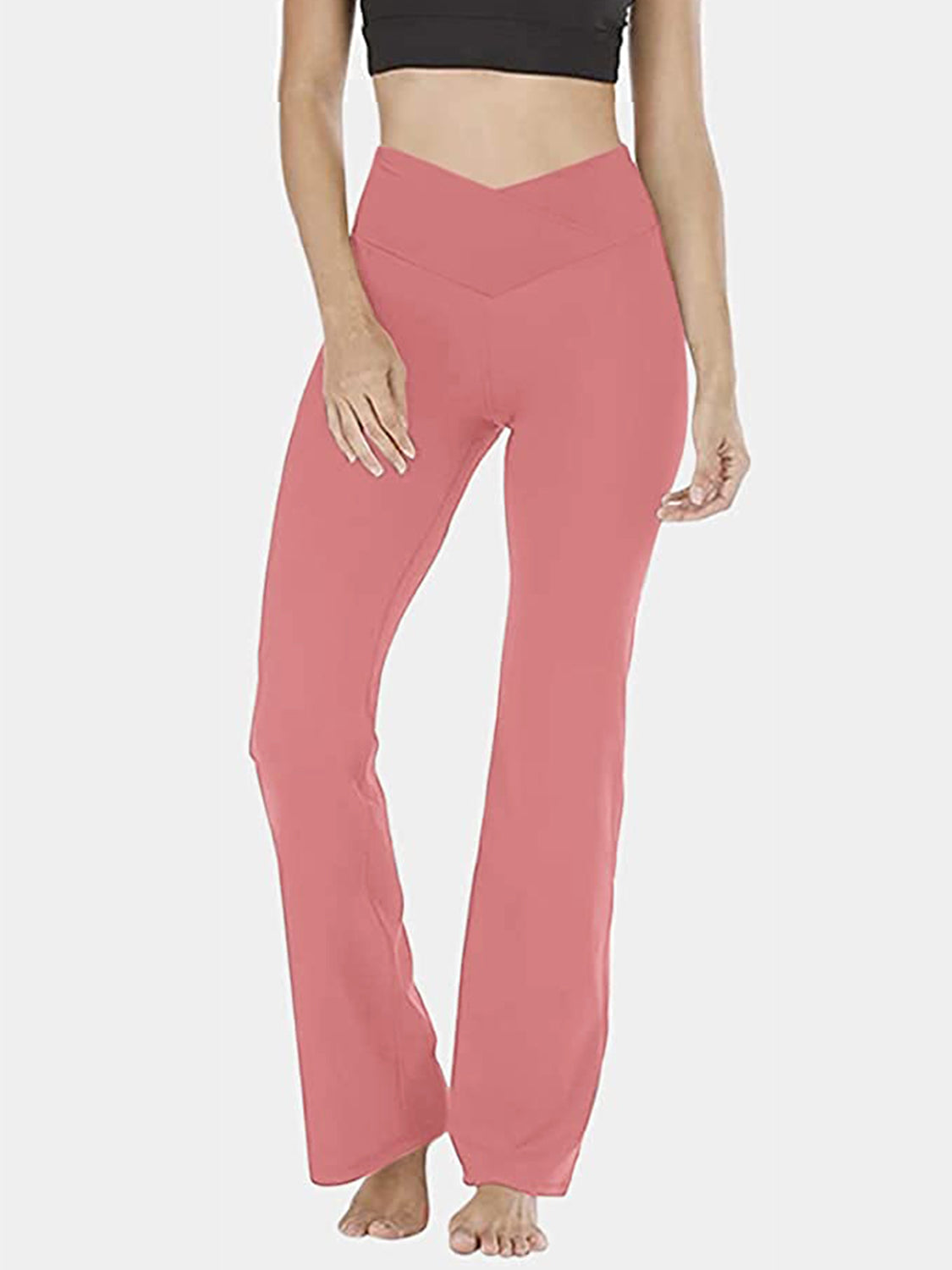 V-Waist Bootcut Long Pants – Trendsi | ClozArt