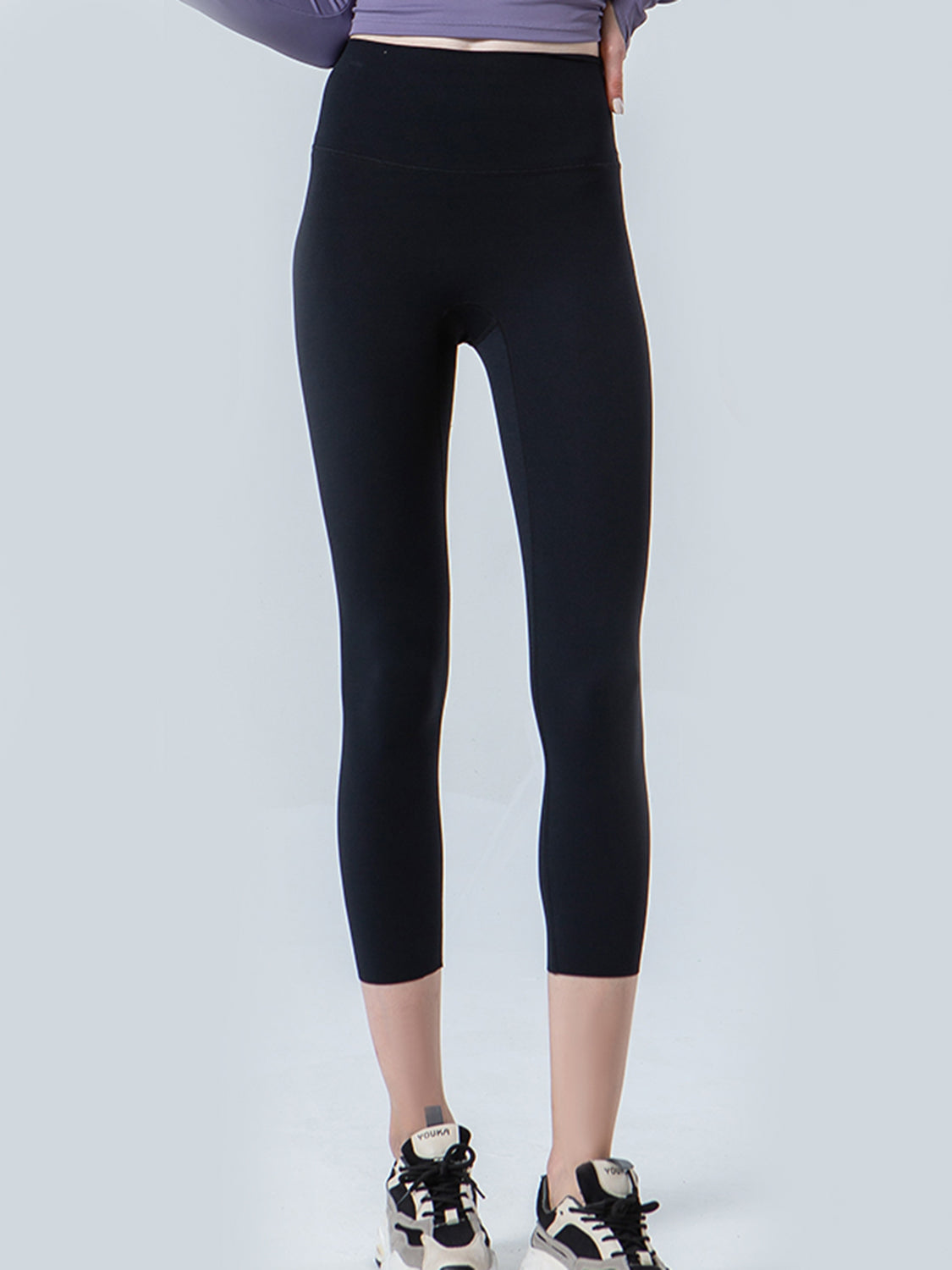 Wide Waistband Cropped Sports Leggings – Trendsi | ClozArt