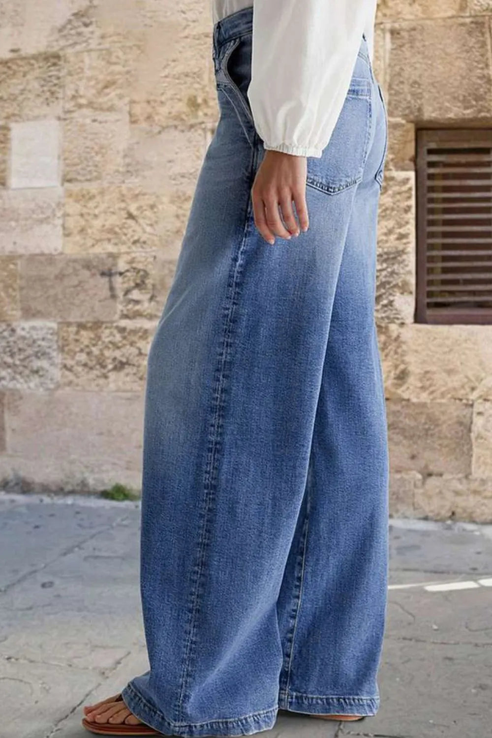 Pocketed Embroidered Straight Leg Jeans – Trendsi | ClozArt