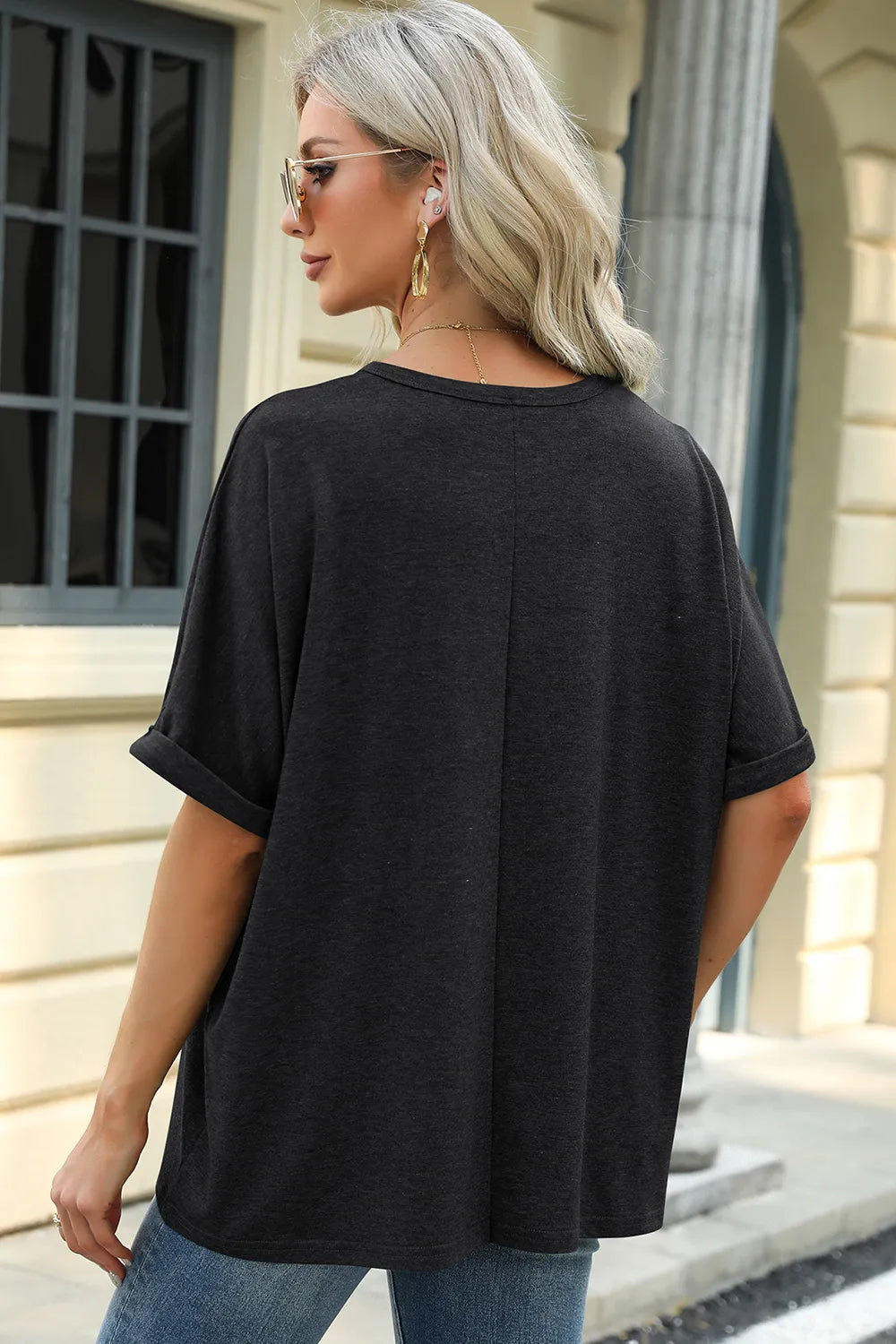 Round Neck Half Sleeve T-Shirt – Trendsi | ClozArt