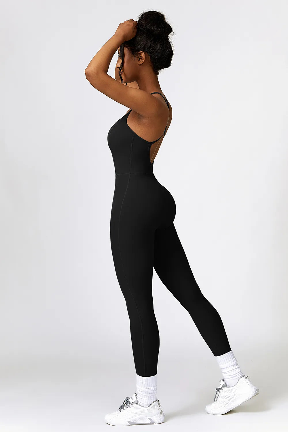 Basic Bae Open Back Spaghetti Strap Active Jumpsuit – Trendsi | ClozArt