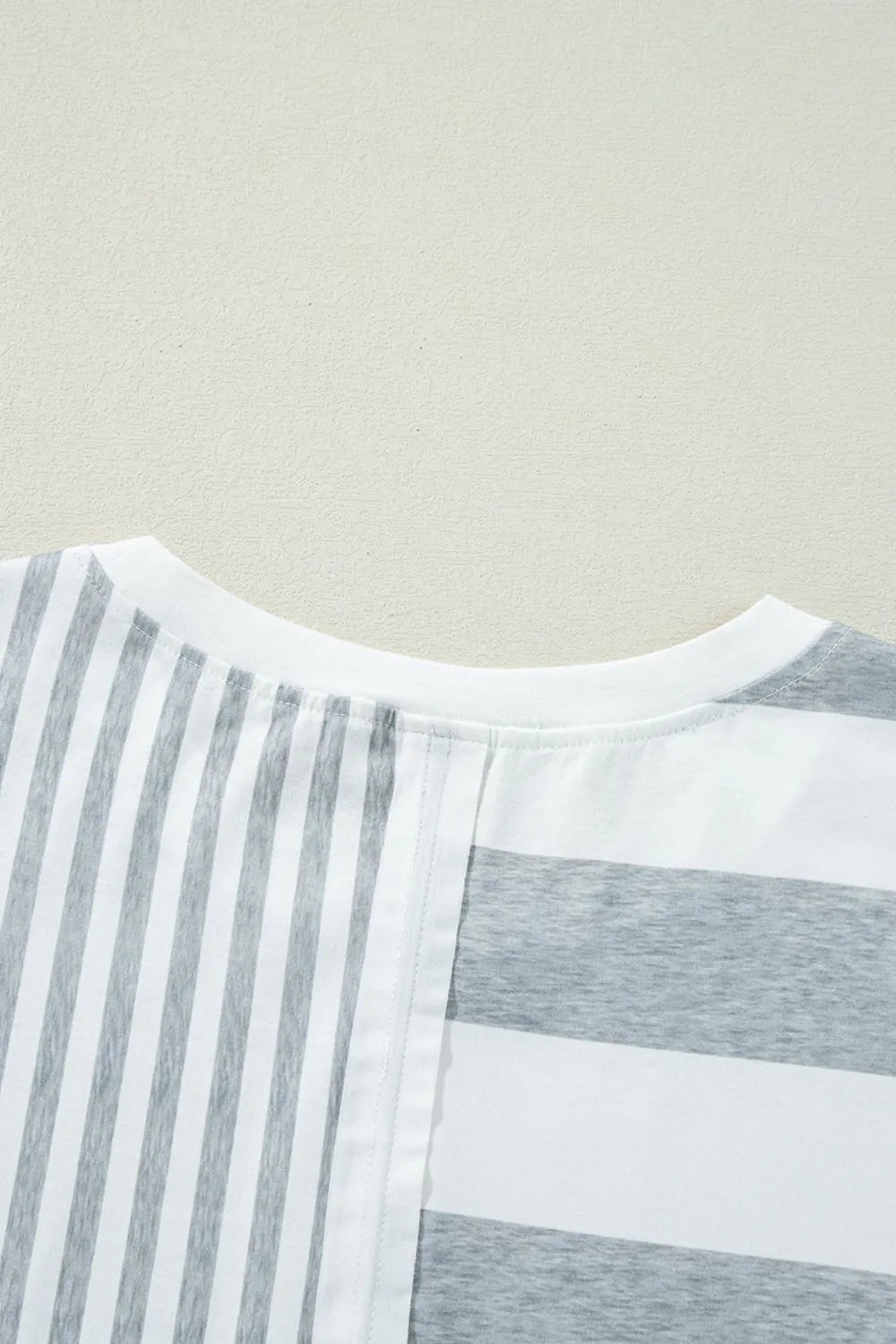Stripe Mixed Short Sleeve Shift Mini Tee Dress – Trendsi | ClozArt