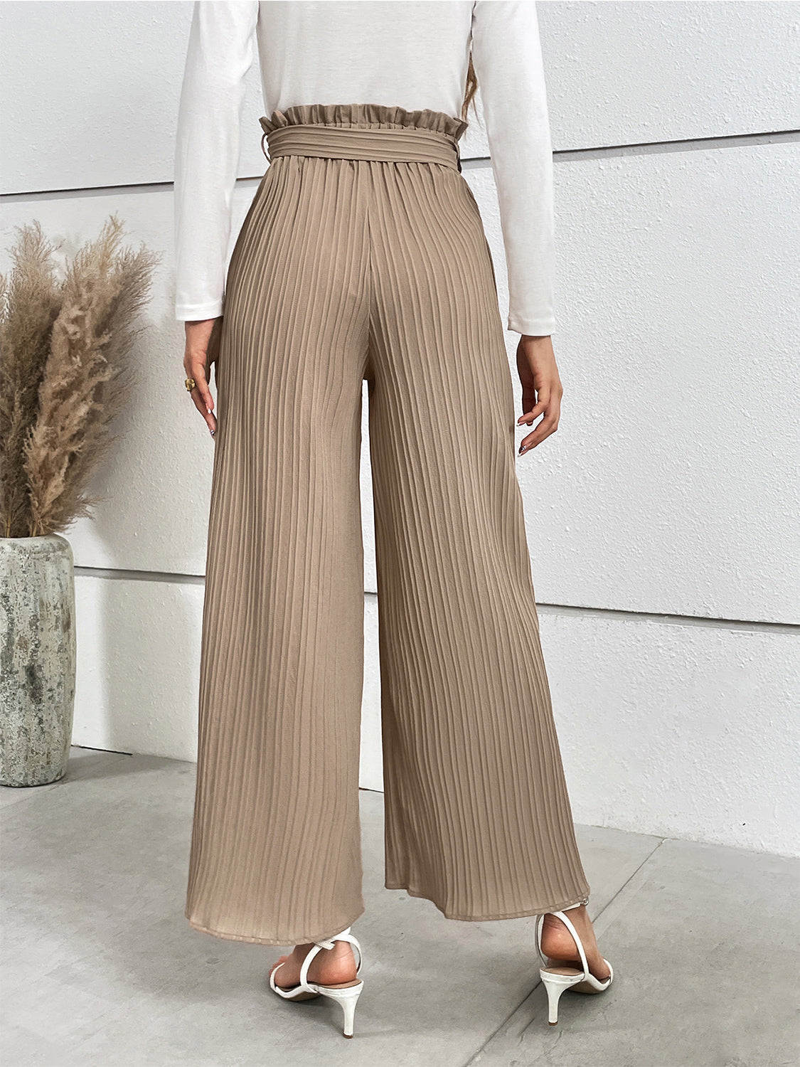 Honey Tied Wide Leg Long Pants – Trendsi | ClozArt