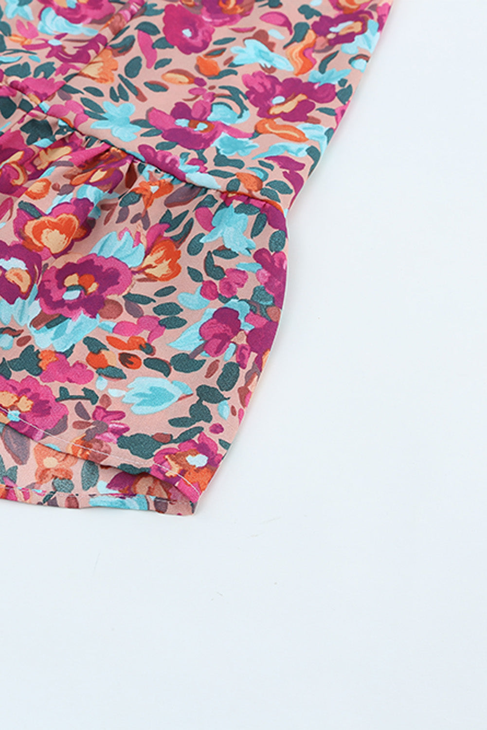 Floral Smocked V-Neck Flounce Sleeve Dress – Trendsi | ClozArt