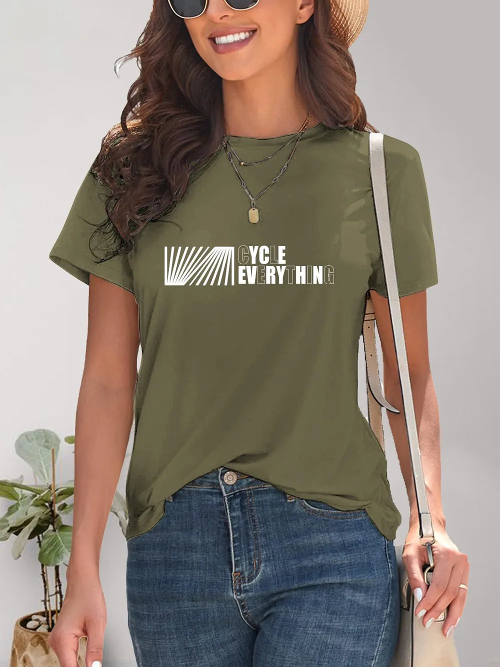 CYCLE EVERYTHING Round Neck T-Shirt – Trendsi | ClozArt