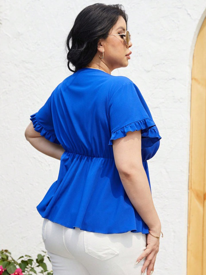 Plus Size Surplice Neck Babydoll Blouse – Trendsi | ClozArt