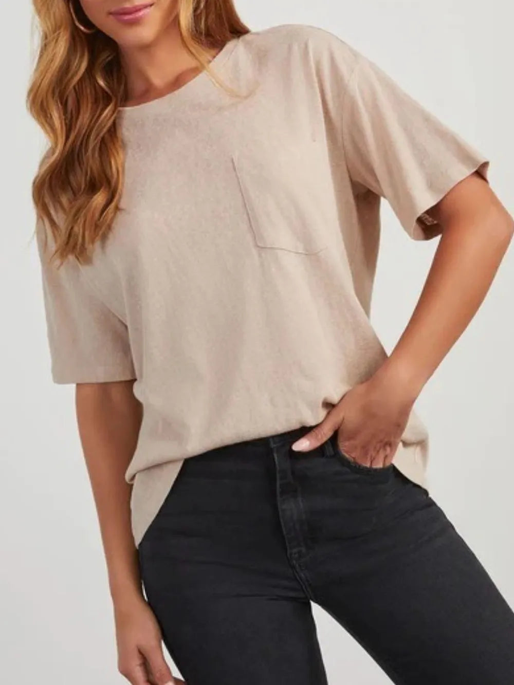 Round Neck Half Sleeve T-Shirt – Trendsi | ClozArt