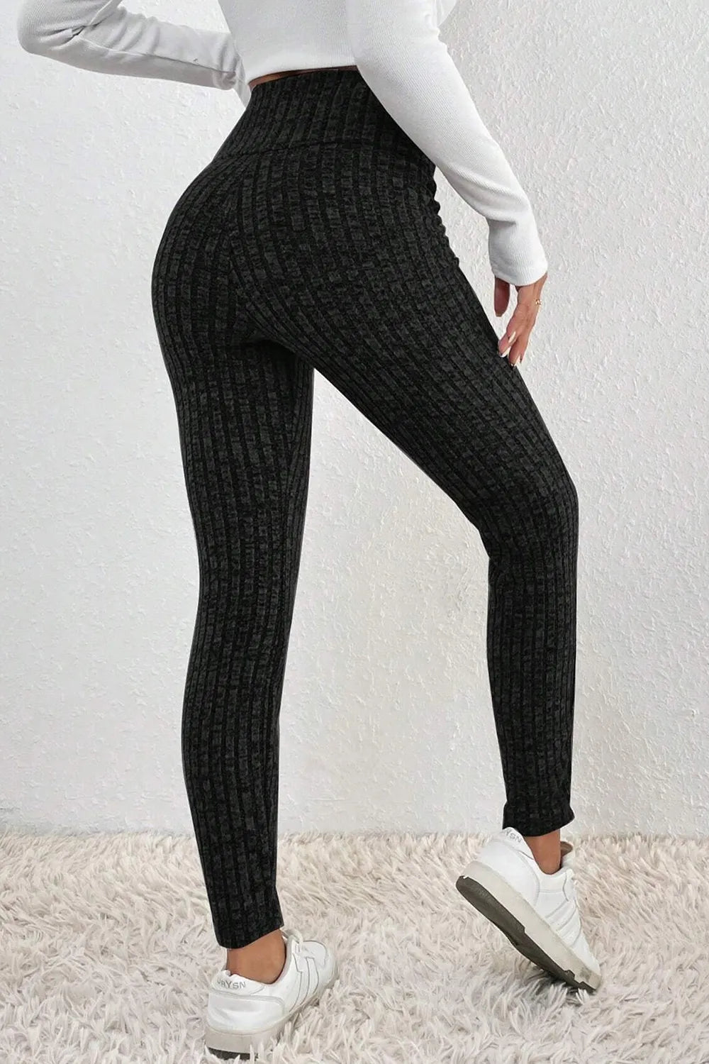 Ribbed High Waist Leggings – Trendsi | ClozArt