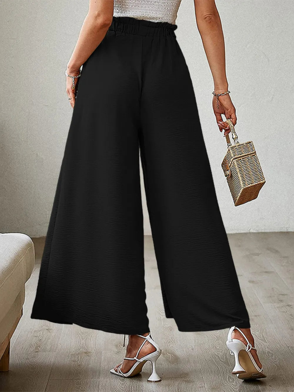 Tied Slit Wide Leg Pants – Trendsi | ClozArt