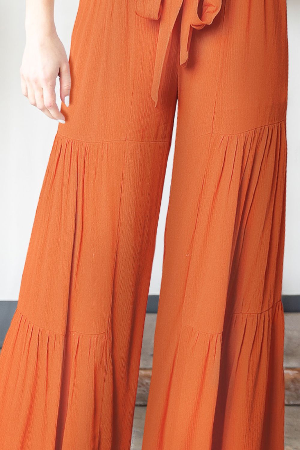 Tied Smocked Waist Tiered Culottes – Trendsi | ClozArt