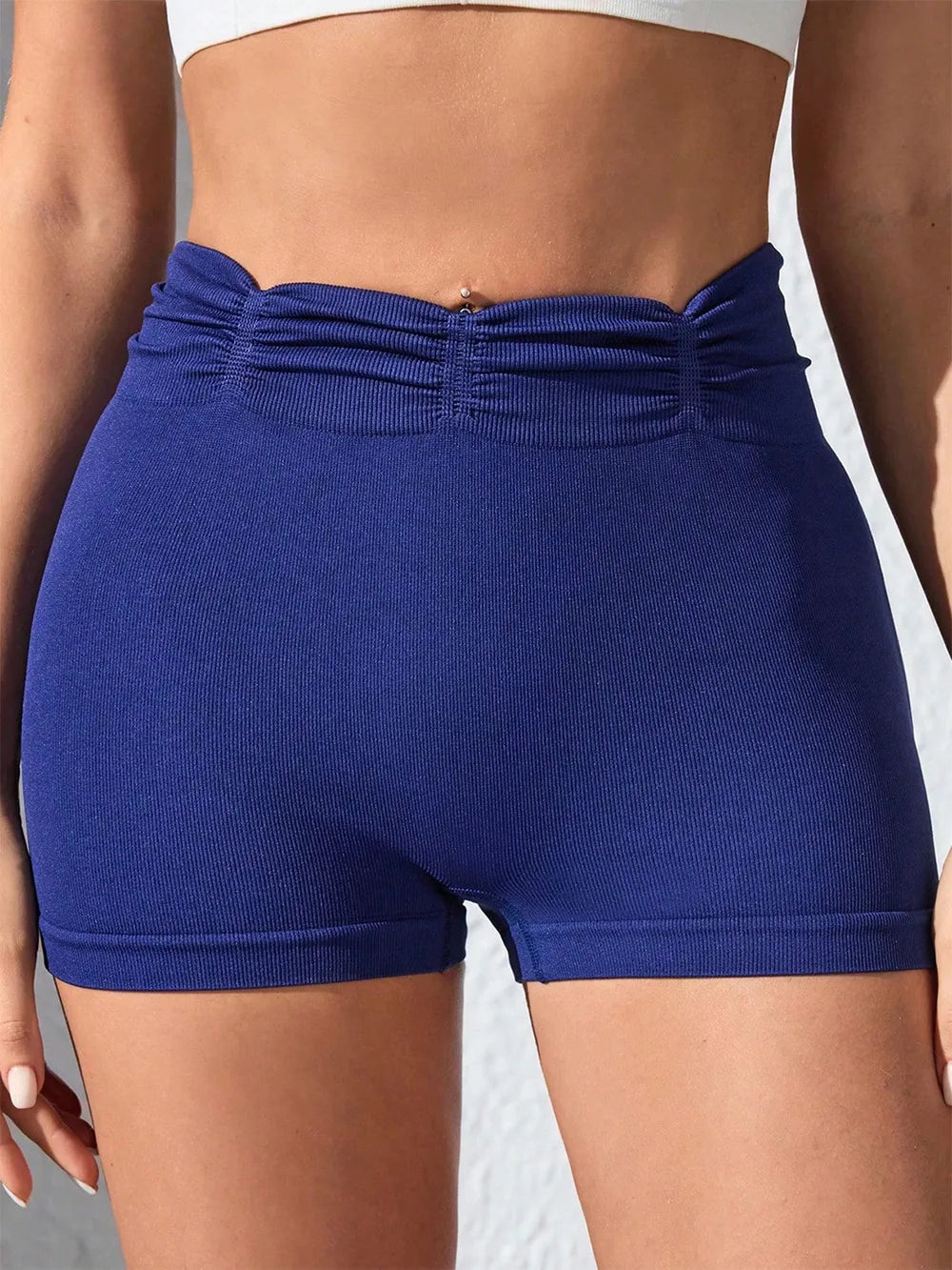 Ruched High Waist Active Shorts – Trendsi | ClozArt