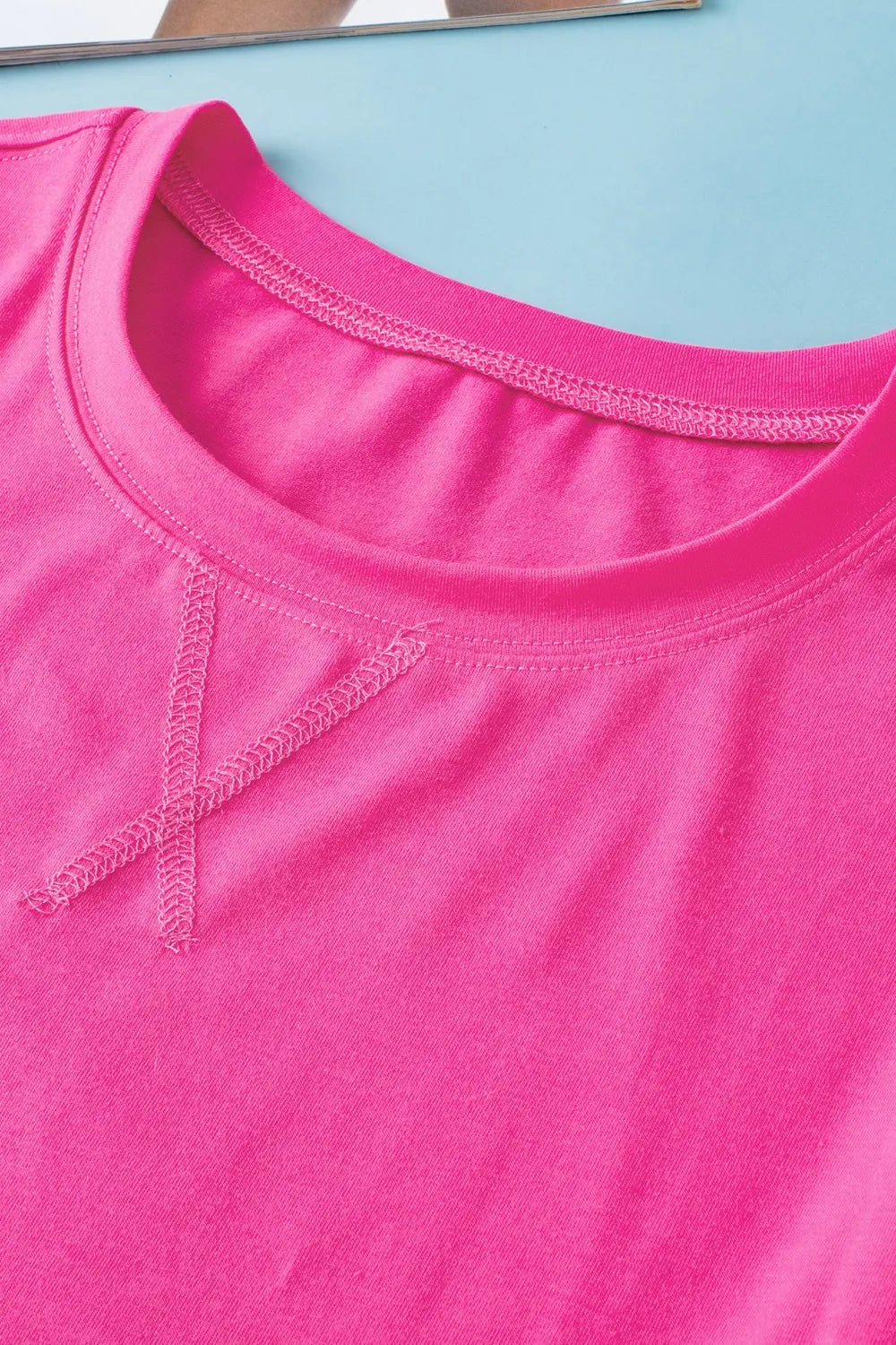 Slit Round Neck Half Sleeve T-Shirt – Trendsi | ClozArt