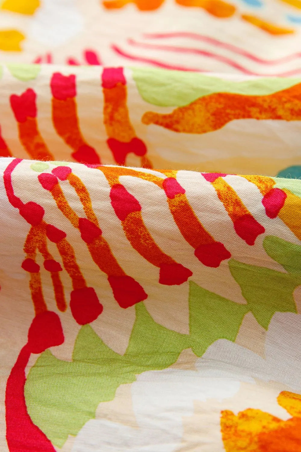 Abstract Print Spaghetti Strap Piping Detail Maxi Dress – Trendsi | ClozArt