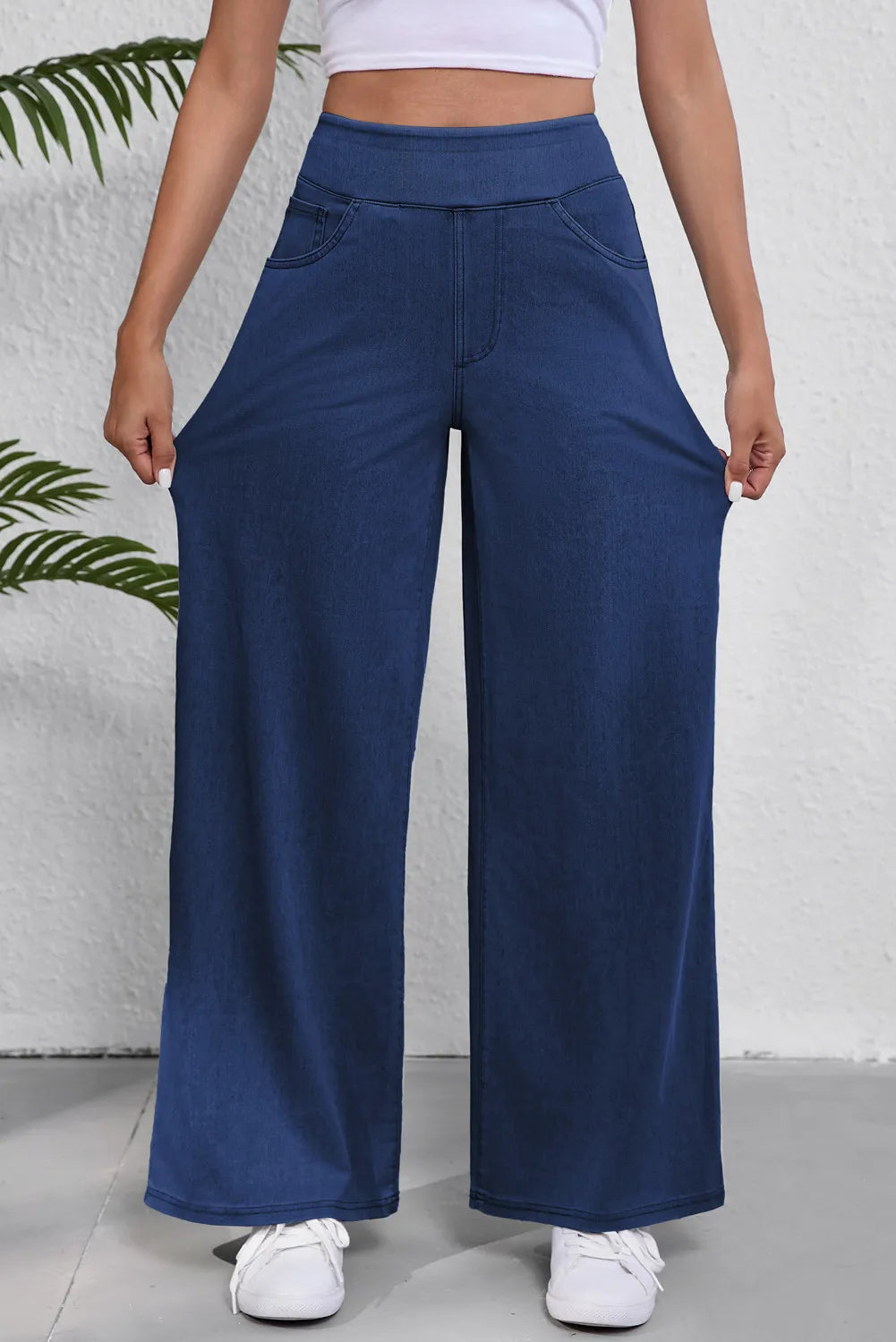 Wide Leg Jeans with Pockets – Trendsi | ClozArt