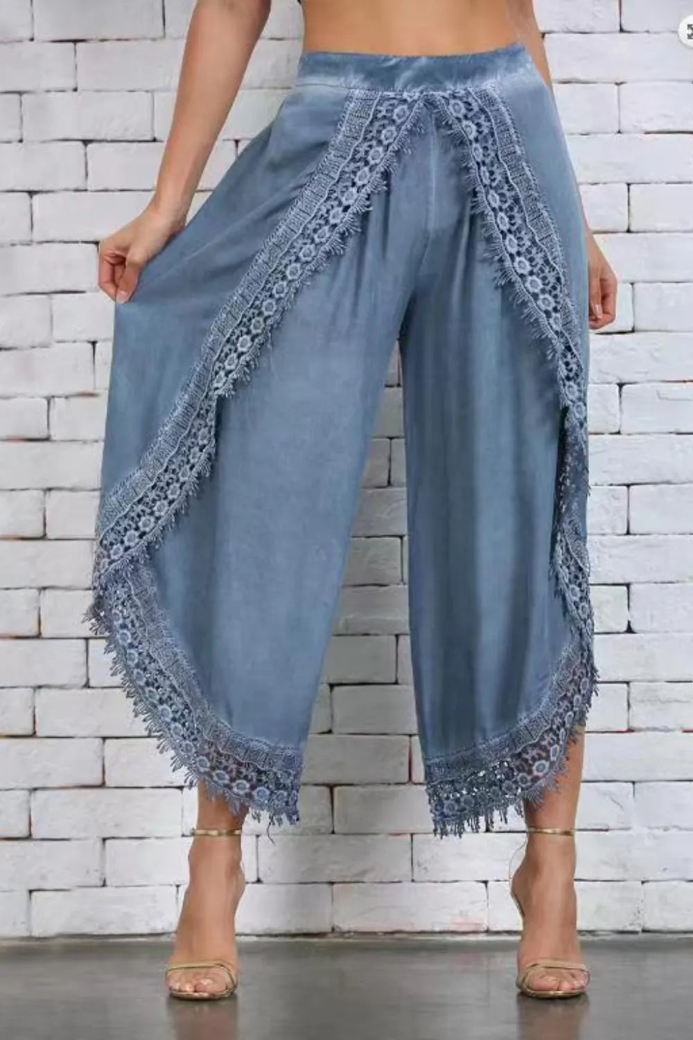 Full Size Lace Detail Wide Leg Pants Plus Size – Trendsi | ClozArt