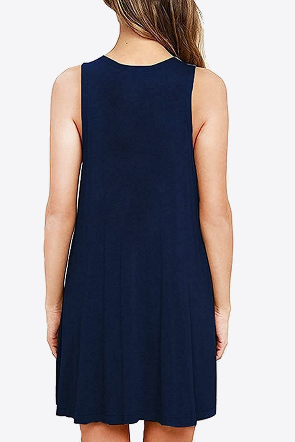 Full Size Round Neck Sleeveless Dress with Pockets – Trendsi | ClozArt