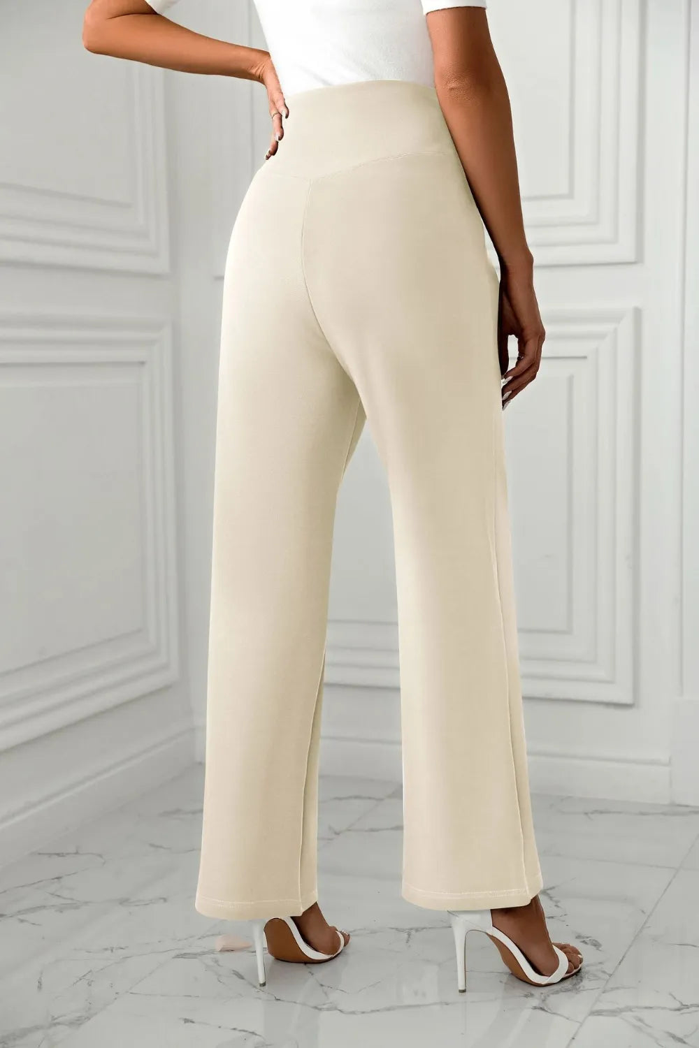High Waist Straight Leg Pants – Trendsi | ClozArt