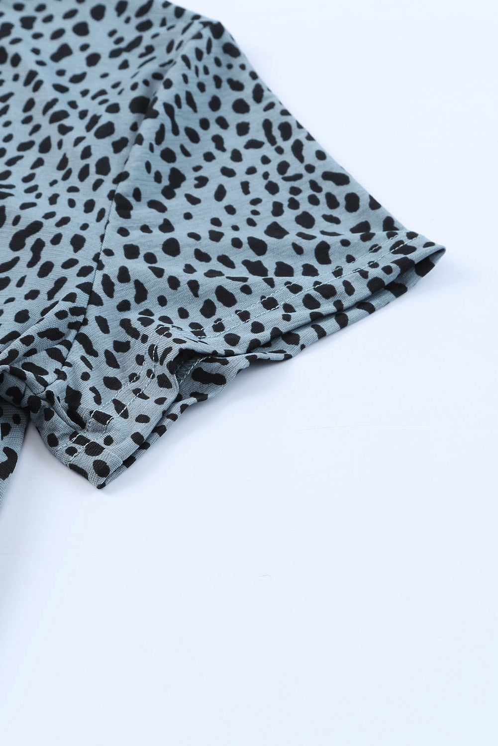 Grey Cheetah Print Casual Crew Neck T Shirt – Shewin | ClozArt