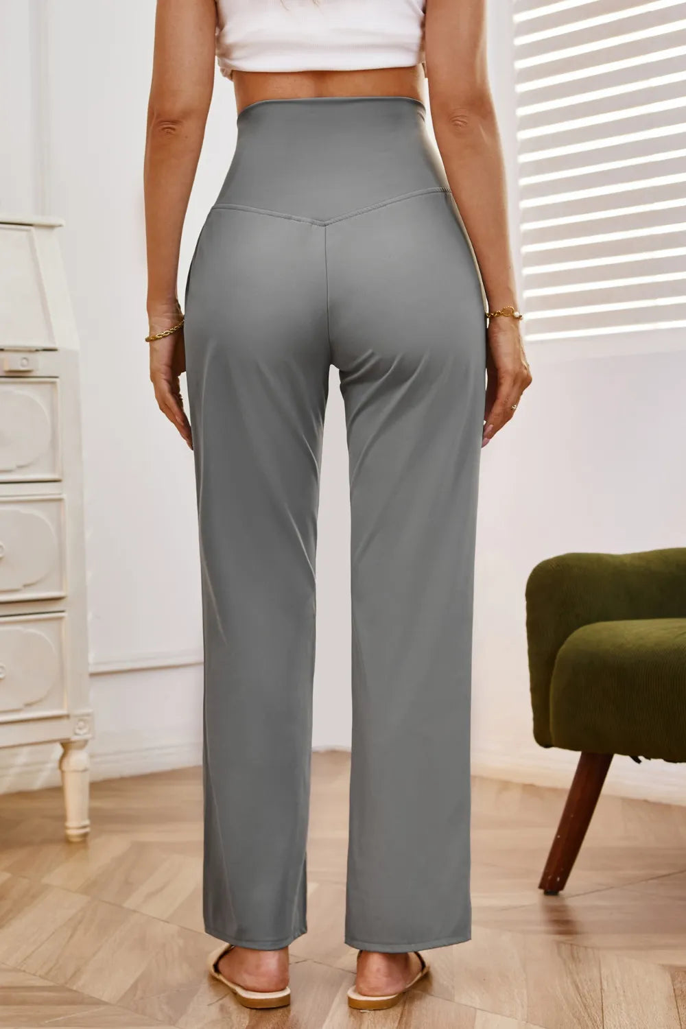 High Waist Wide Leg Pants with Pockets – Trendsi | ClozArt