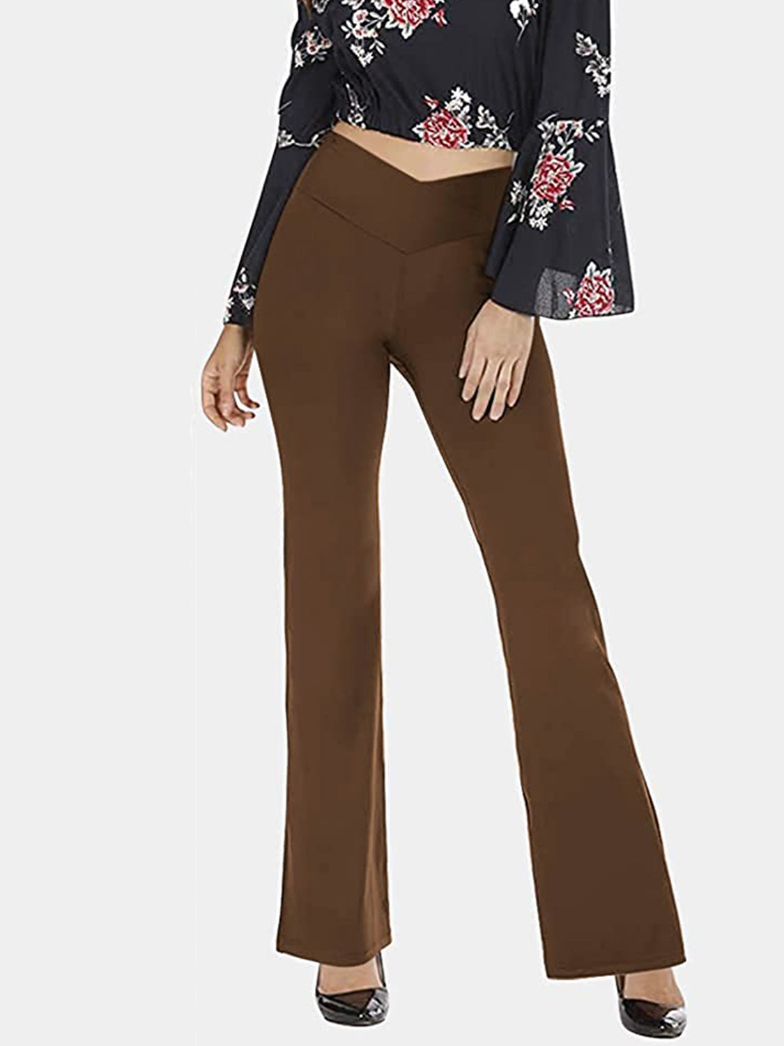 V-Waist Bootcut Long Pants – Trendsi | ClozArt