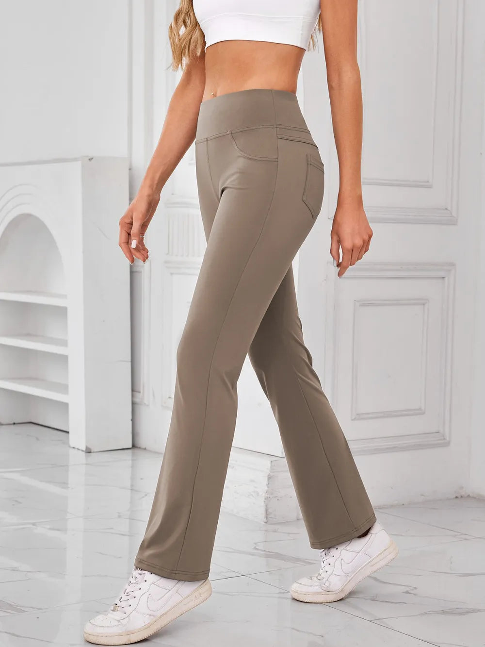 Lovelet High Waist Active Pants with Pockets – Trendsi | ClozArt