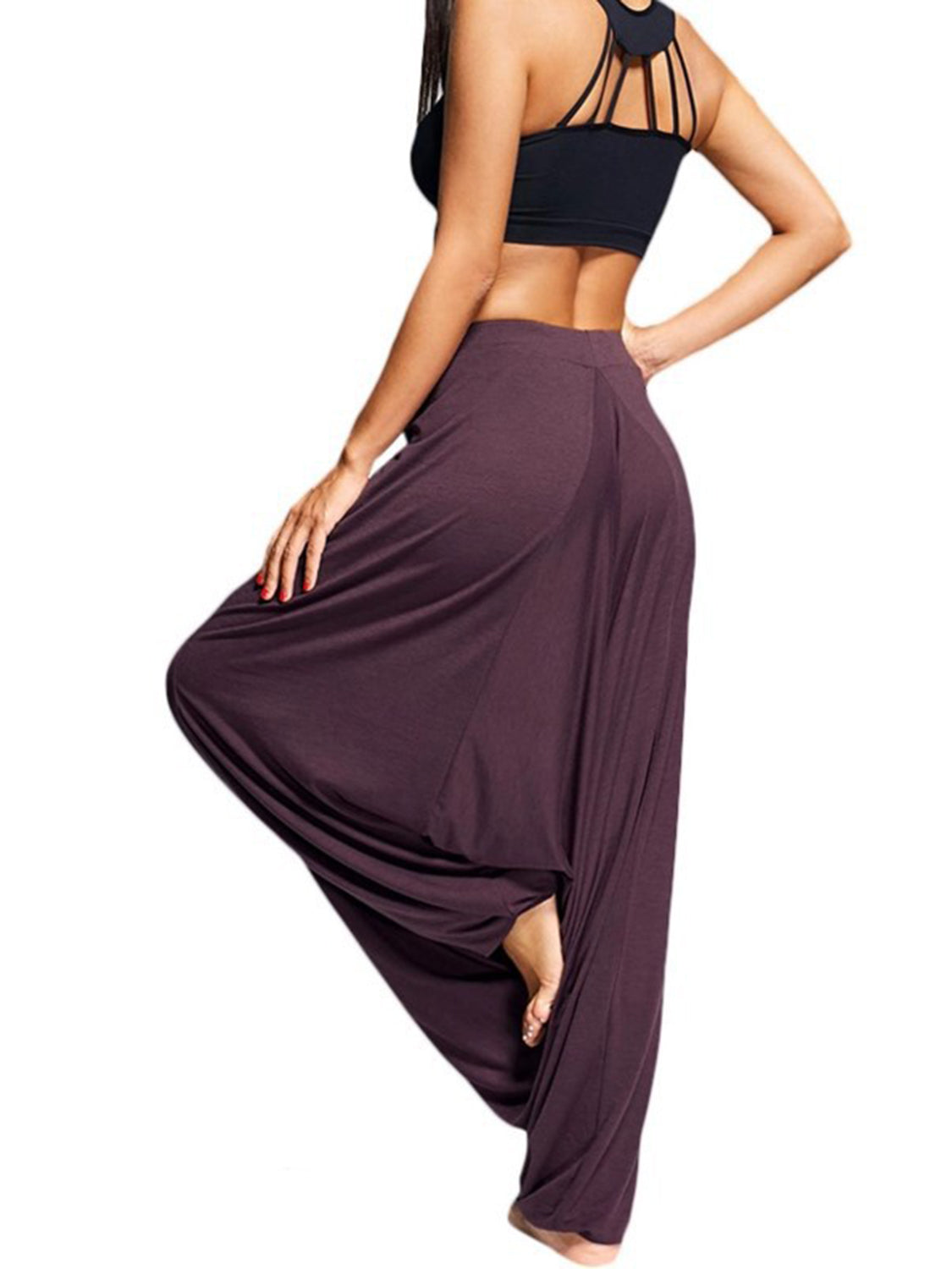 Tied Mid Waist Long Harem Pants – Trendsi | ClozArt
