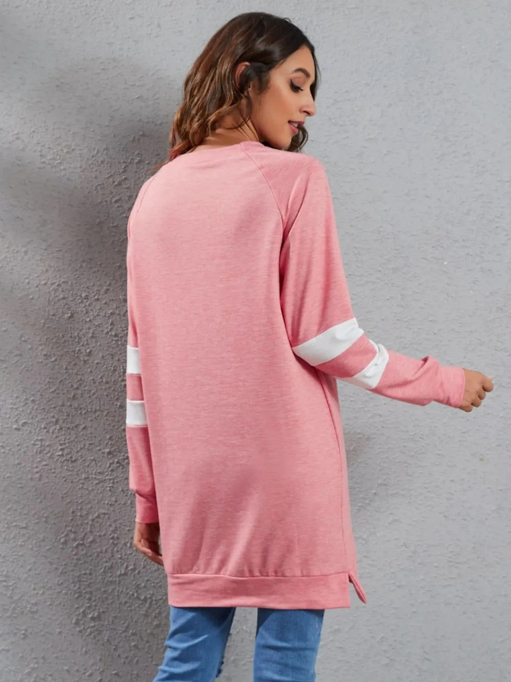 Full Size Striped Round Neck Long Sleeve T-Shirt – Trendsi | ClozArt