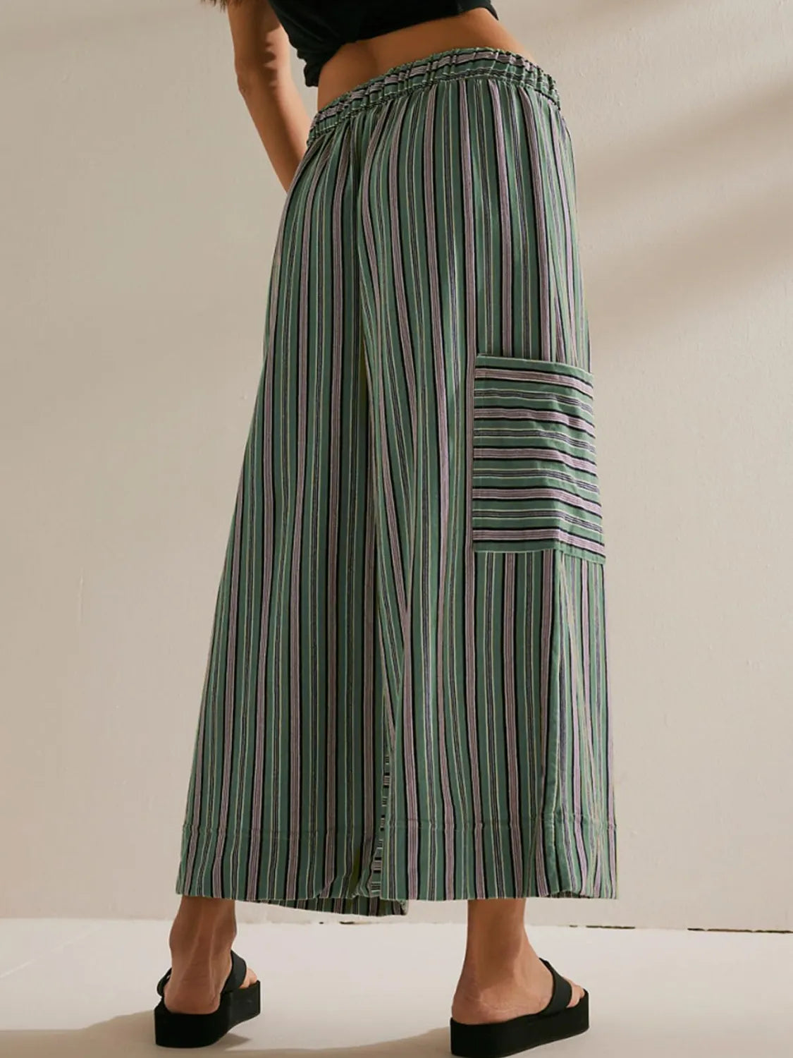 Contrast Striped Wide leg Pants – Trendsi | ClozArt