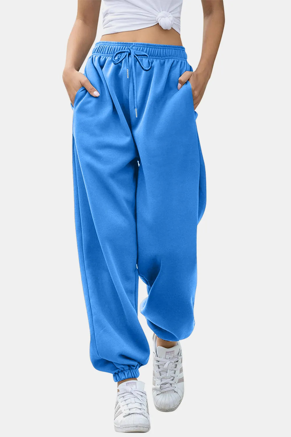 Elastic Waist Joggers with Pockets – Trendsi | ClozArt
