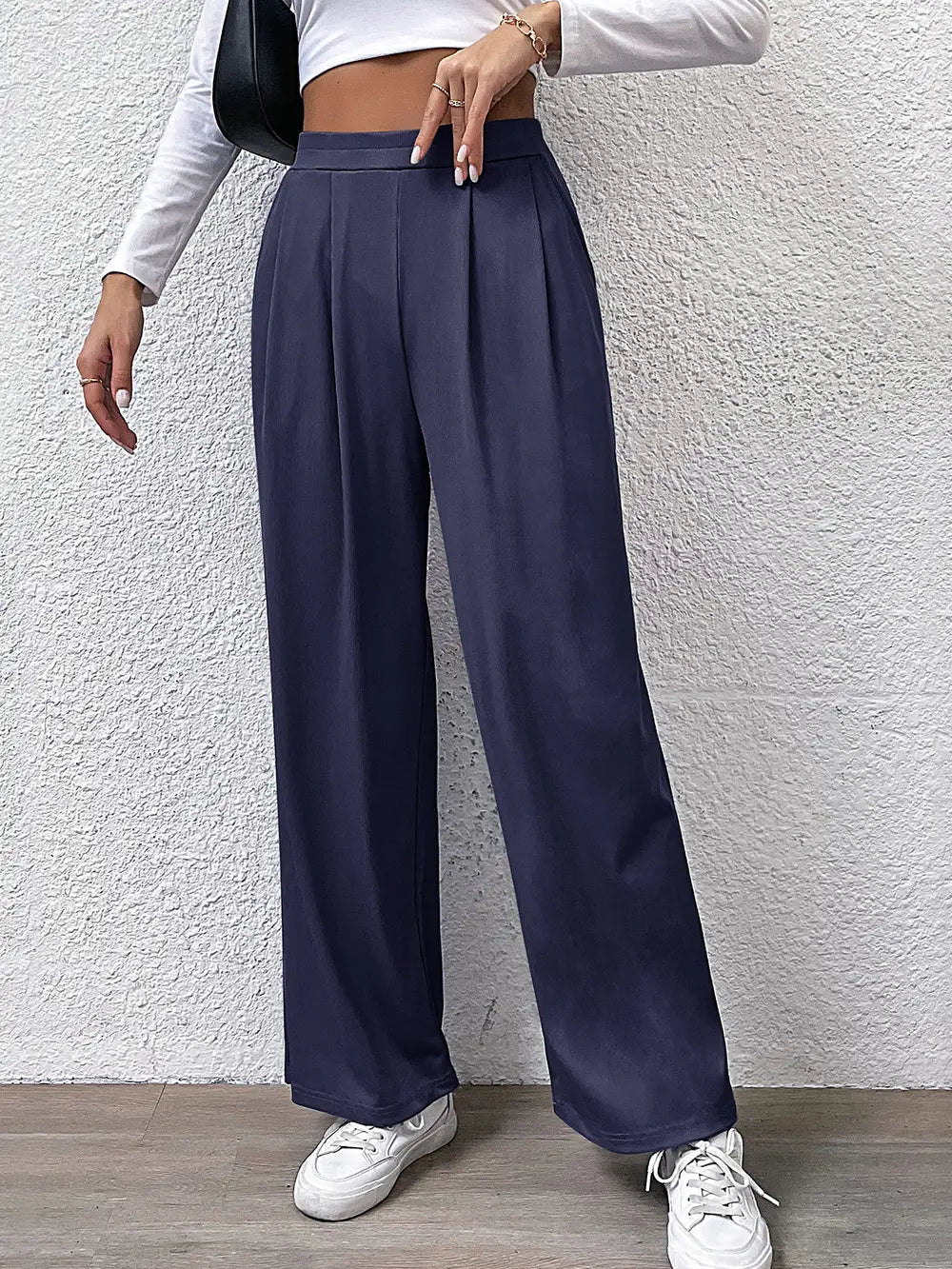 Perfee High Waist Straight Pants – Trendsi | ClozArt