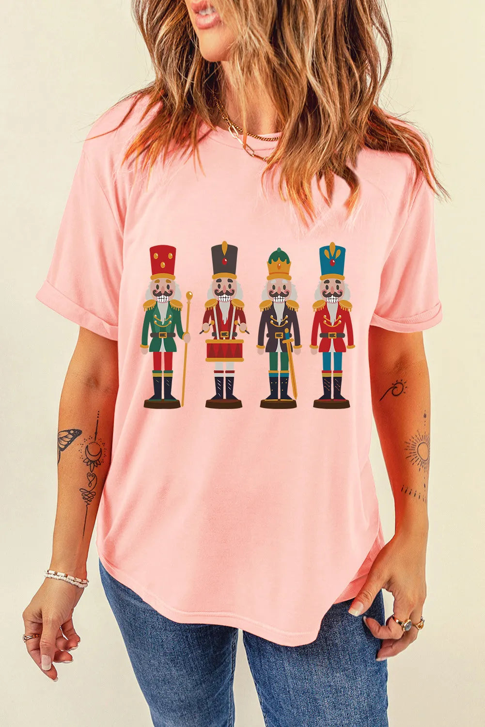 Nutcracker Round Neck Short Sleeve T-Shirt – Trendsi | ClozArt