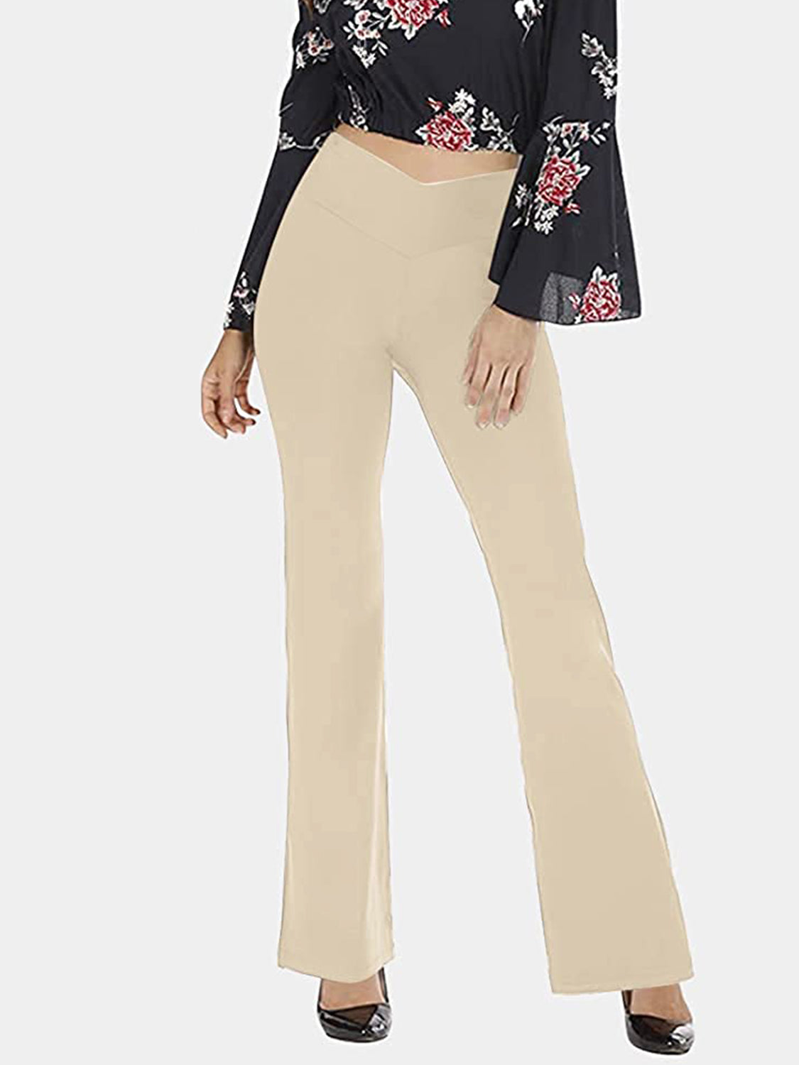 V-Waist Bootcut Long Pants – Trendsi | ClozArt