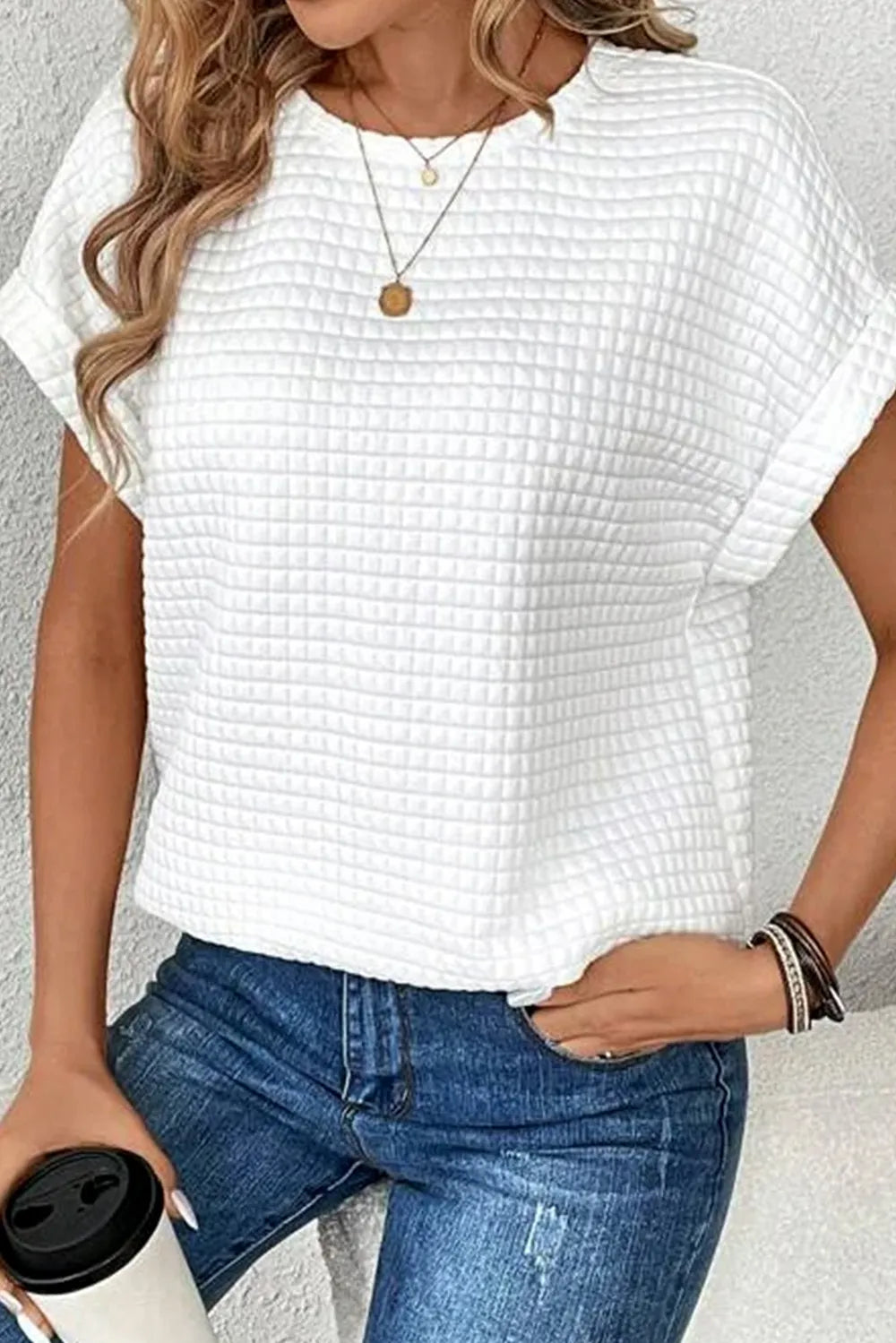 Round Neck Short Sleeve T-Shirt – Trendsi | ClozArt