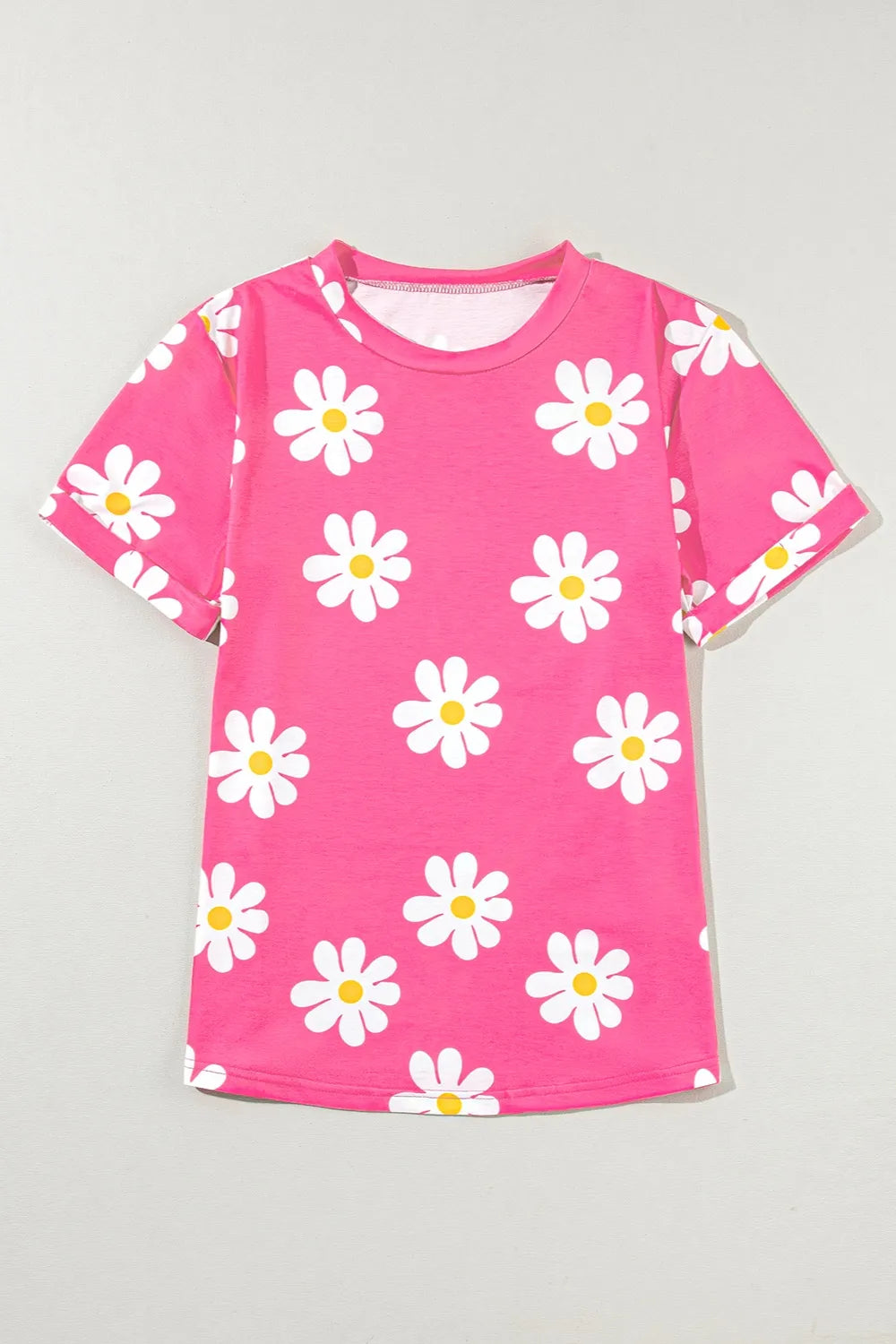 Printed Round Neck Short Sleeve T-Shirt – Trendsi | ClozArt