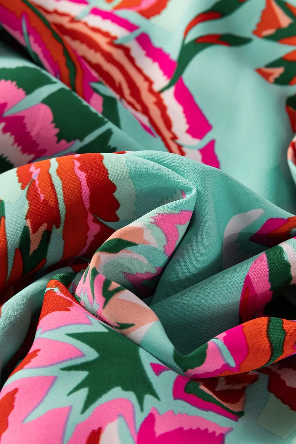 Abstract Print Lace-Up High Waist Buttoned Mini Dress – Trendsi | ClozArt