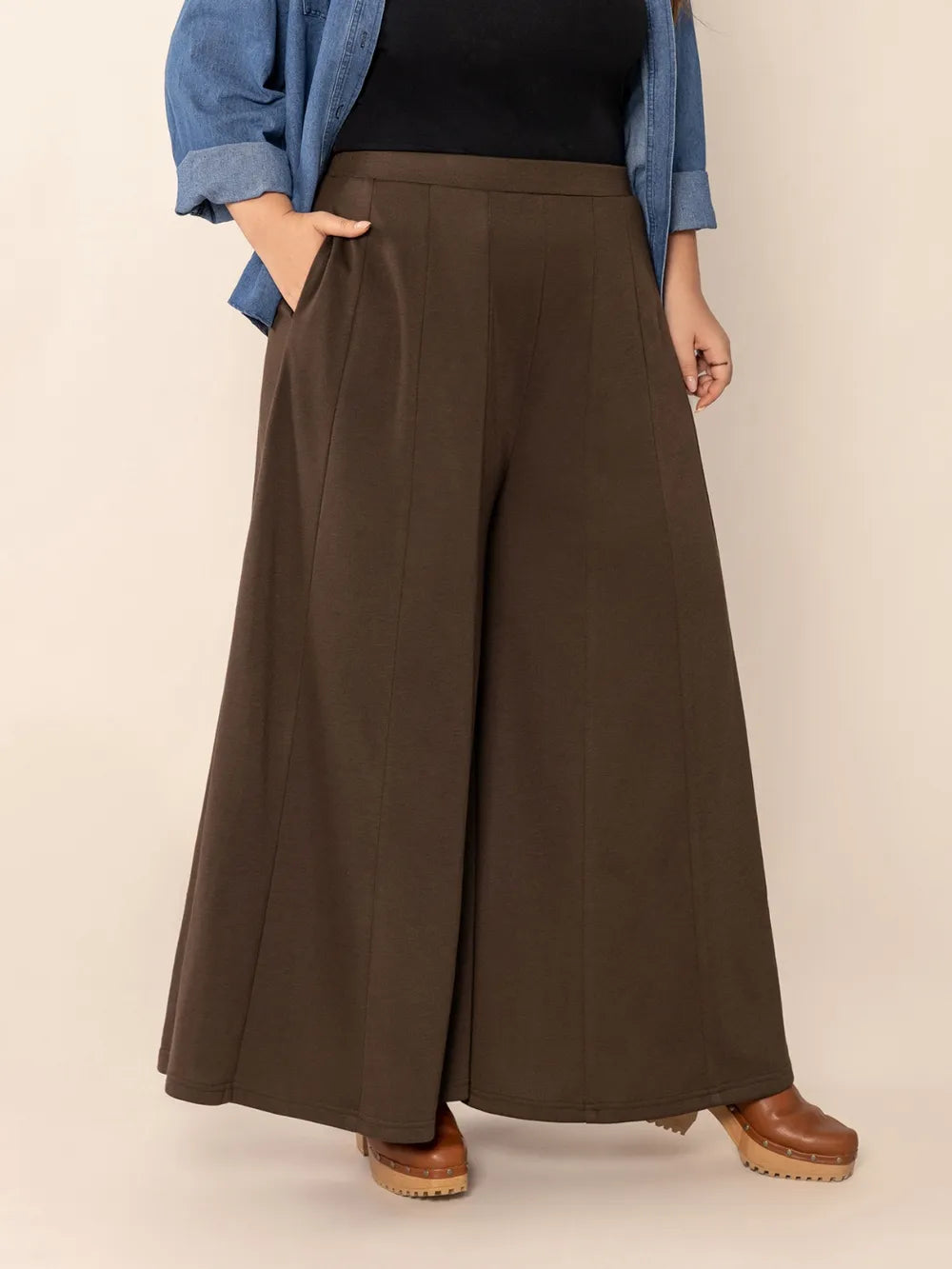 Plus Size Wide Leg Pants with Pockets – Trendsi | ClozArt