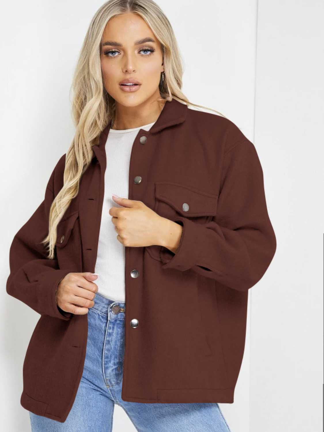 Button Down Denim Jacket – Trendsi | ClozArt