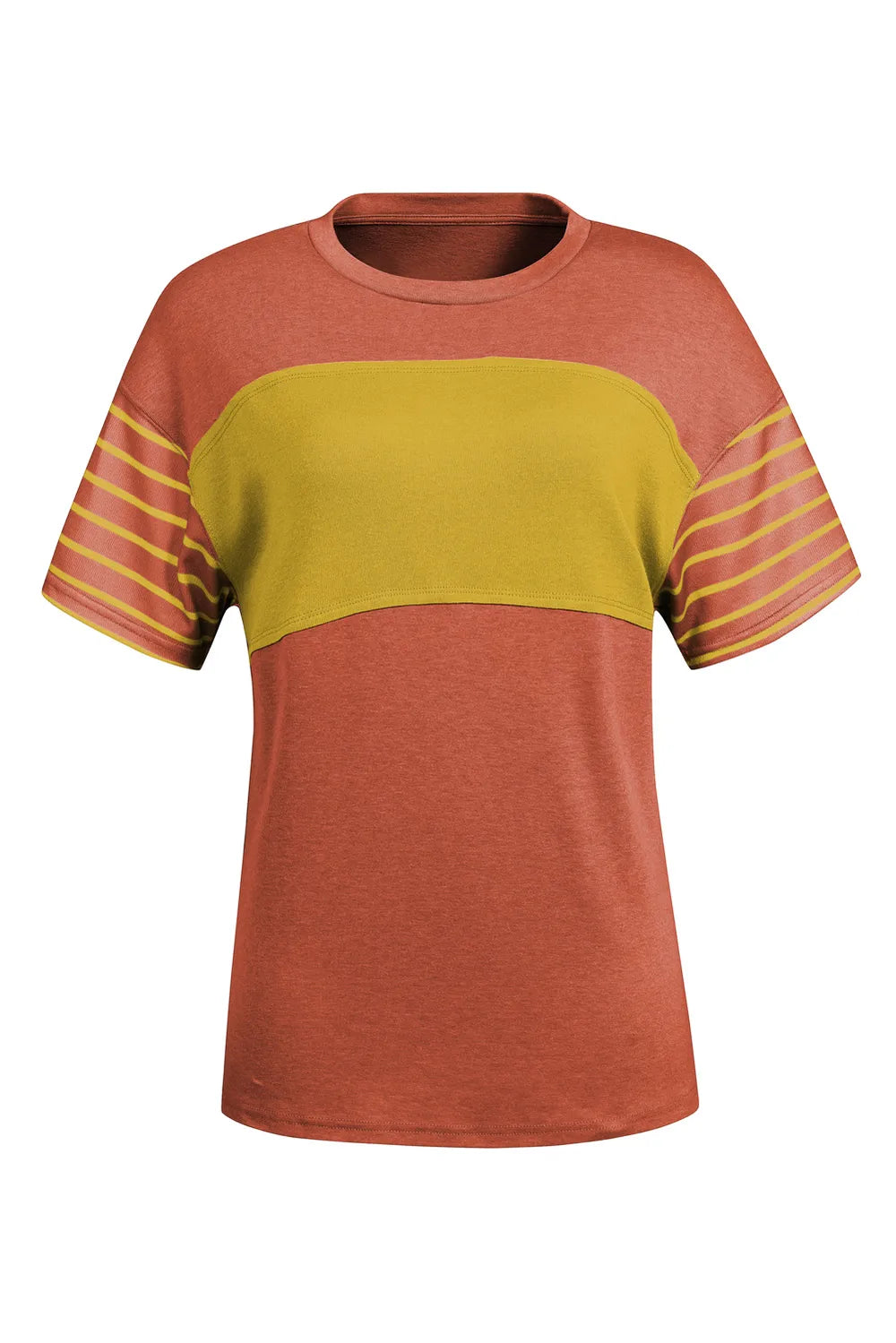 Striped Round Neck Short Sleeve T-Shirt – Trendsi | ClozArt