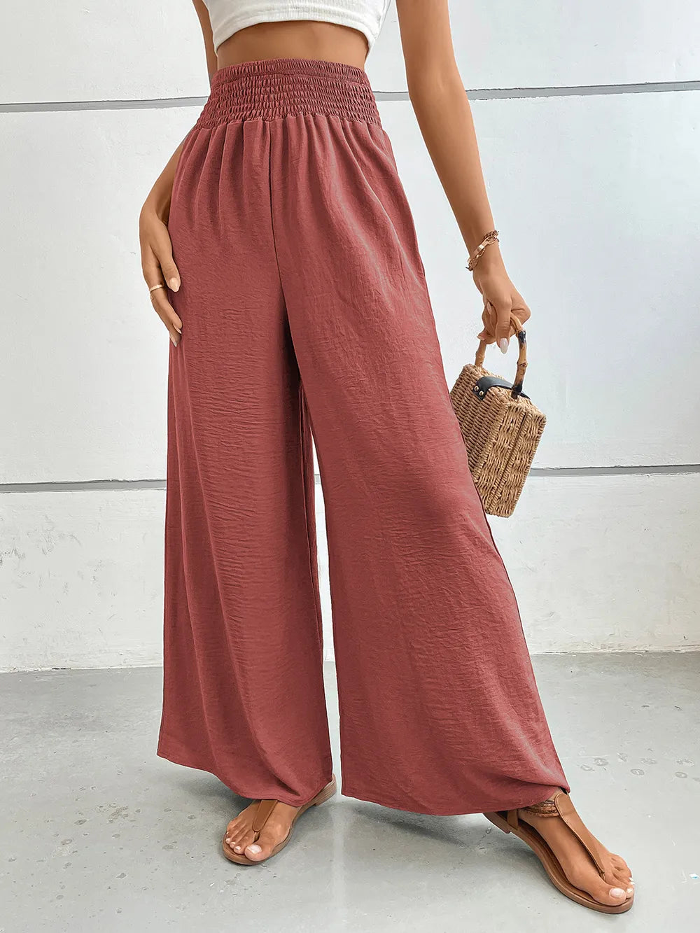 Perfee Wide Leg Pants with Pockets – Trendsi | ClozArt